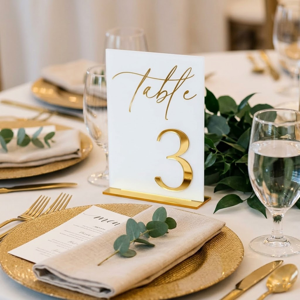 Numery na stoły weselne 1-10 z – Table Number Gold recenzja i cena