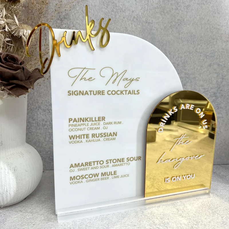 Personalizowana menu barowe z  – Table Number Gold recenzja i cena