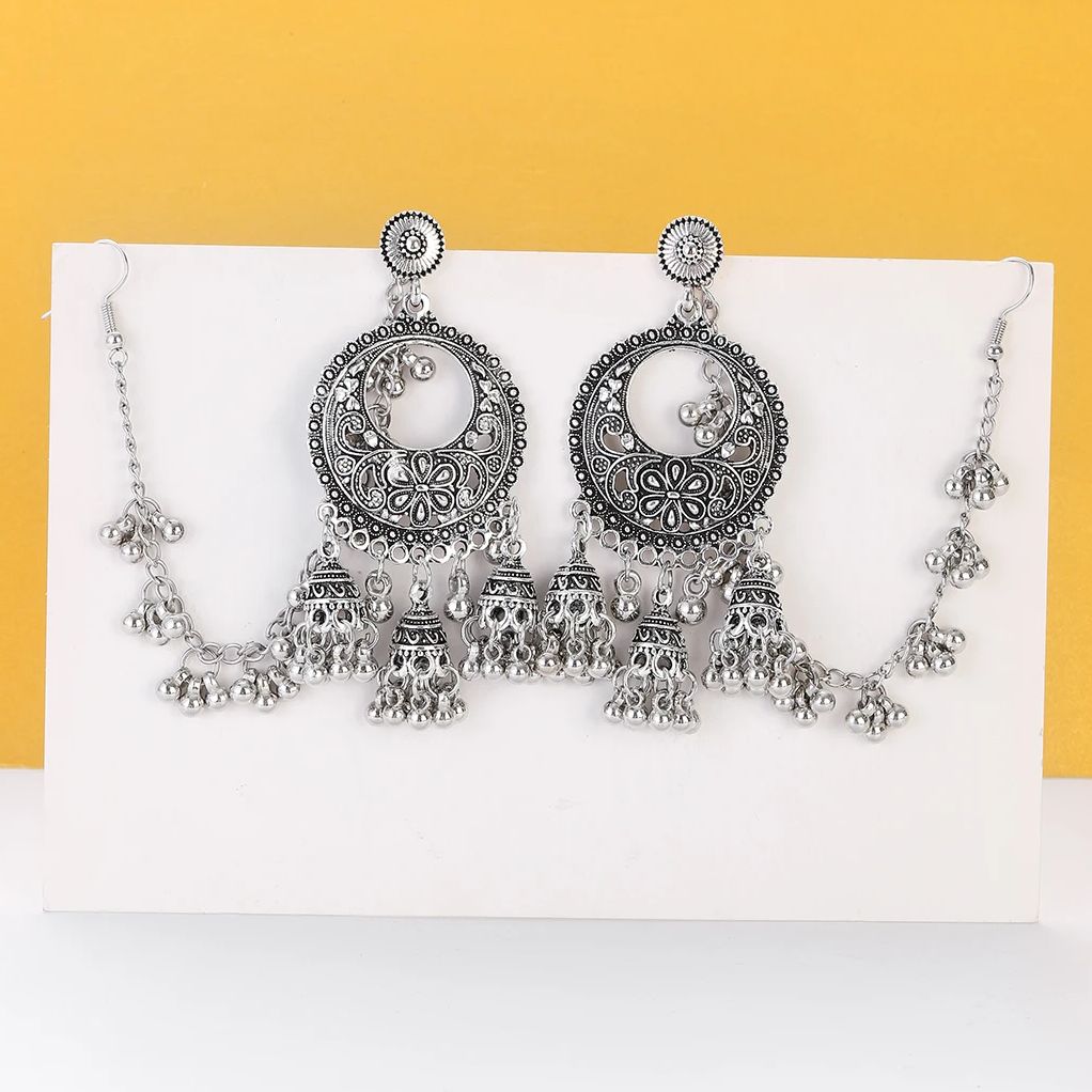 Etniczne kolczyki Jhumka z kwi – Indian Wedding Supply recenzja i cena