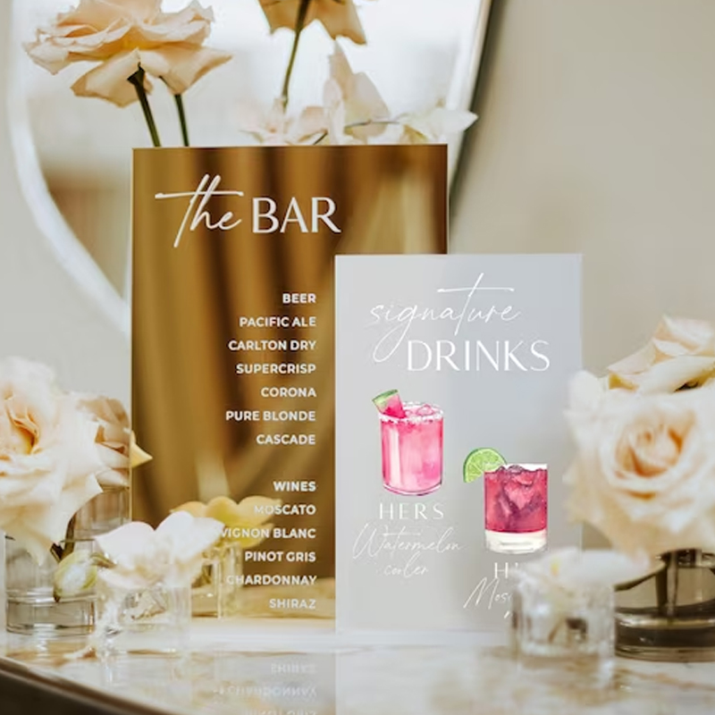 Podpis drinku, napoje jego i j – Table Number Gold recenzja i cena